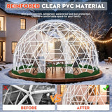 12 x 7.2 FT Garden Dome Tent, Outdoor TPU Greenhouse for 4-8 Person, Greenhouse Garden Tent with Window, Waterproof Clear Dome Tent Suitable for Camping, Party, Wedding, Christmas Yorkgargen