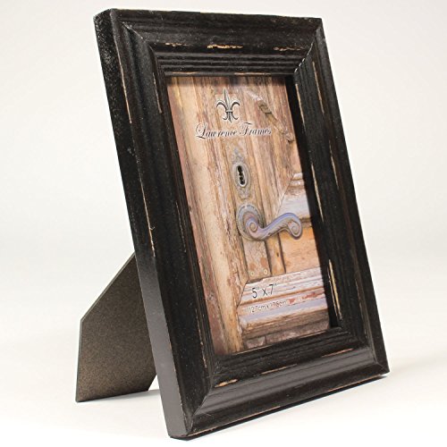 5x7 Weathered Black Wood Picture Frame