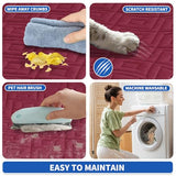 2026 Waterproof Sofa Dog Blanket (30"x70") Comfy Couch Sofa Mat for Pets with Anti-Slip Back, Universal Incontinence Lightweight Liner Pad for Furniture Car Picnic etc Durable Washable, Wine Red ZNSAYOTX