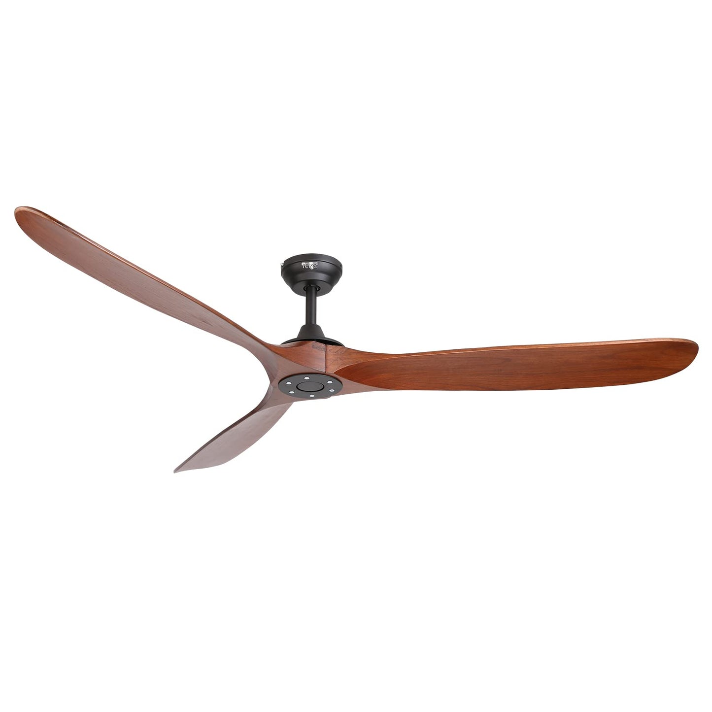 reiga 70 Inch Large Wood Ceiling Fan without Light, 3 Blade Indoor Outdoor High Airflow Silent Smart Ceiling Fans with Remote Control for Living Room Exterior Patio Porch