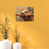 TUMOVO DIY Cute Sloth Paint by Numbers for Adults & Kids - Abstract Animal Wall Art - 16x20 inch Canvas TUMOVO