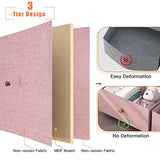 EnHomee Dresser with 12 Drawers, Tall Dressers for Girls Bedroom with Wood Top Metal Frame, Chest of Drawers for Bedroom, Closets, Pink, 11.9" D x 34.8" W x 52.2" H EnHomee