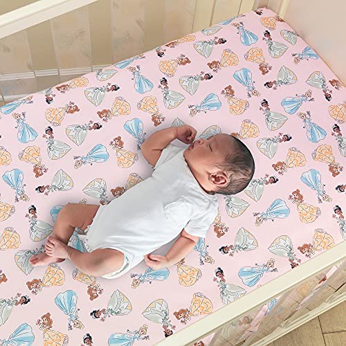 Lambs & Ivy (LAMCR) Disney Princesses Nursery Baby Crib Bedding Set, Pink, 3 Count Lambs & Ivy