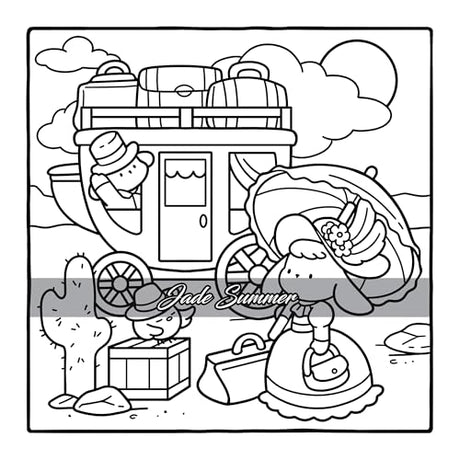 Cozy Eras: Cute Coloring Book for Adults and Teens with Adorable Characters and Nostalgic Scenes for Relaxation (Comfy and Cozy Coloring Books) WoodArtSupply