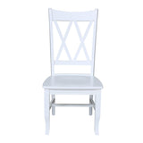 International Concepts 20P Double X Back Dining Chair, Beach White IC International Concepts