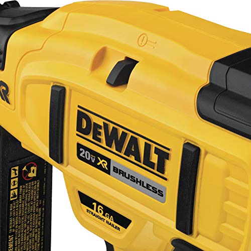 DEWALT 20V MAX* XR Finish Nailer, Cordless, Straight, 16GA (DCN662D1) - WoodArtSupply