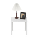 Furinno Classic Square Parsons Side End Table, 1-Pack, White Furinno