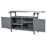 Foldable Outdoor Kitchen Island Patio Mobile Kitchen Cart