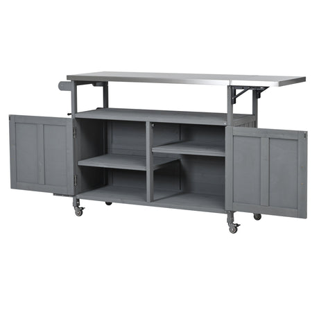 Foldable Outdoor Kitchen Island Patio Mobile Kitchen Cart HouseOfZazla