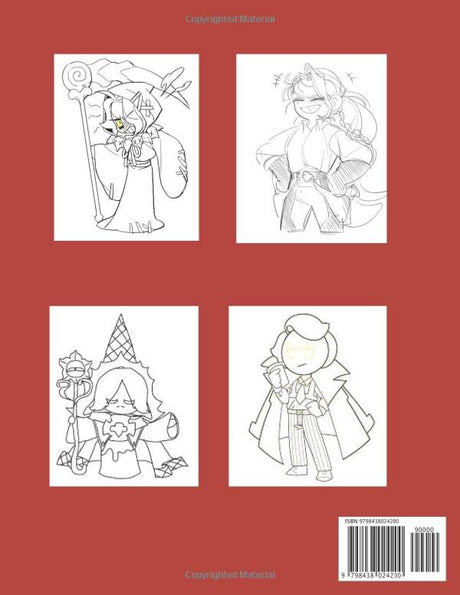 Cookie Run Kingdom Coloring Book: Amazing Illustrations For Kids Children, Teen, Adults To Color And Stimulate Creativity, Great Gift For All Cookie Run Kingdom Lovers Majosta