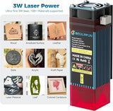 SCULPFUN C1 Mini Laser Engraver with SCULPFUN RA Mini Rotary Roller, 3W Portable Engraving Machine, 0.04mm Ultra-Fine Spot, 150x130mm Engraving Area, Works on Wood, Leather, Paper, Slate SCULPFUN