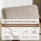 INZOY Accent Chairs Set of 2, Mid Century Modern Accent Chair with Wood Frame, Upholstered Reading Armchair with Soft Linen Fabric, Accent Chair for Living Room Bedroom Apartment, Easy Assembly, Brown INZOY