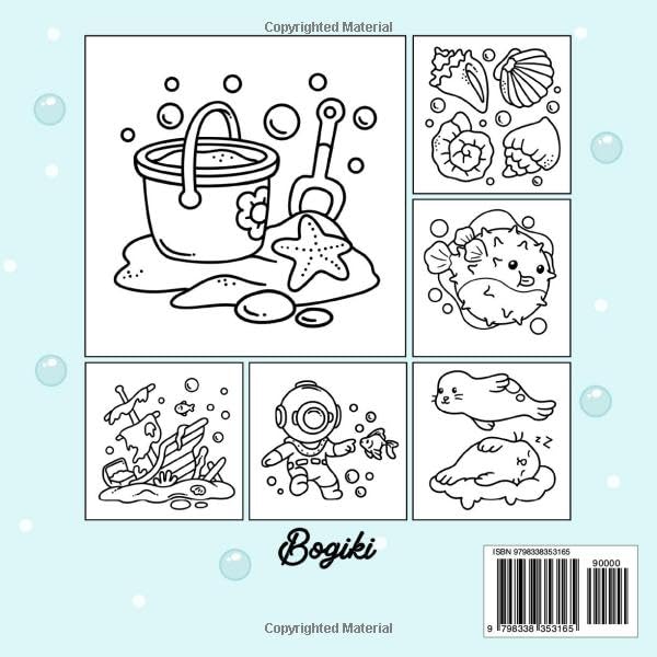 Ocean Oasis: Relaxing Coloring Book for Adults and Teens Vibrant and Easy Designs for Adults and Kids