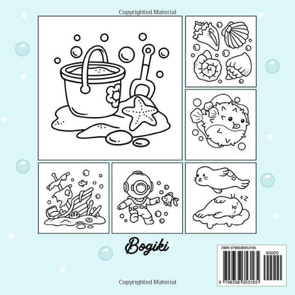 Ocean Oasis: Relaxing Coloring Book for Adults and Teens Vibrant and Easy Designs for Adults and Kids