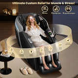 4D Massage Chair Full Body, 55" SL-Track Shiatsu Massage Zero Gravity Recliner Chair W/ Waist & Calves Heat, 18 Modes, 35 Airbags, Body Scan, Calfrest Extension, Foot Rollers, AI & APP Gift for Family Droomeahy