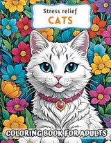 Stress Relief Cats: Coloring Book For Adults WoodArtSupply
