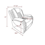 AYCP Multifunction Power Air Leather Recliner Sofa Set with LED Lights, Living Room Furniture, Reclining Sofa, loveseat, Chair with USB Port/Storage (Black, Loveseat+2 Chairs) AYCP