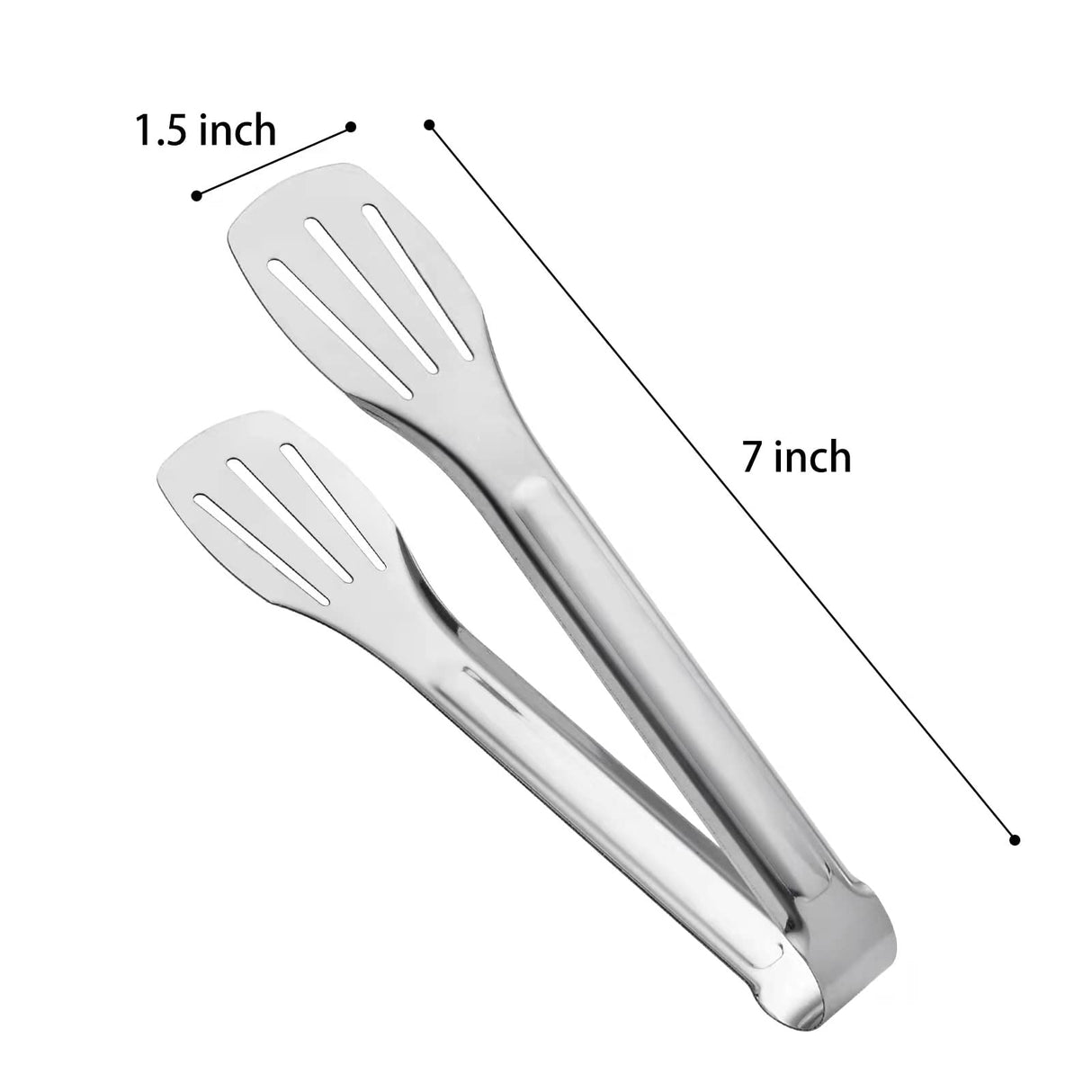 Serving Tongs Kitchen Tongs,Buffet Tongs, Stainless Steel Food Tong Serving Tong,small tongs 6 Pack (7 Inch) JXHAPY