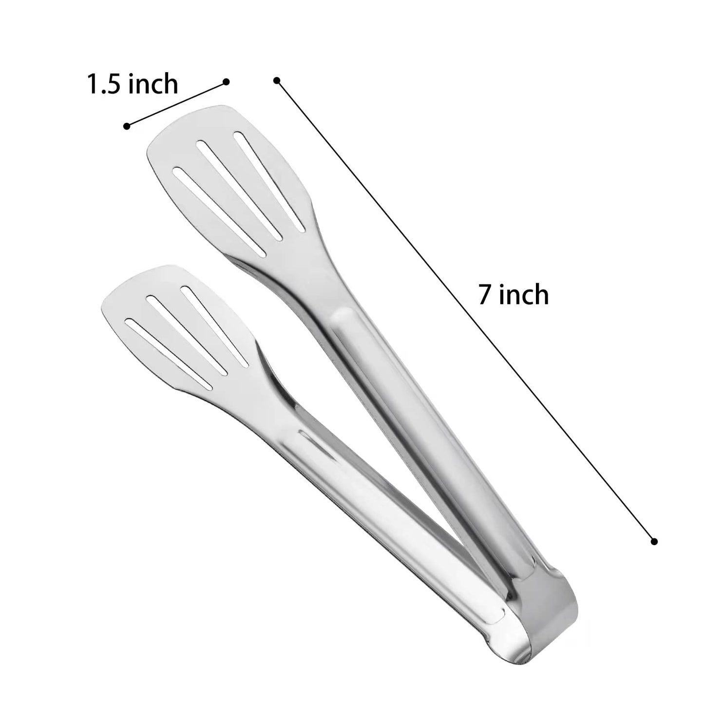 Serving Tongs Kitchen Tongs,Buffet Tongs, Stainless Steel Food Tong Serving Tong,small tongs 6 Pack (7 Inch)