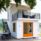 20/40ft Luxury Expandable Container Restaurant - Modern Foldable Mobile Cafe with Panoramic Windows - Prefab Modular Pop-Up Bar for Malls & Events - Turn-Key Steel Commercial Kiosk