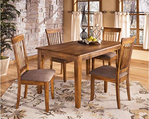 Signature Design by Ashley Berringer 18" Rustic Dining Chair with Cushions, 2 Count, Brown Signature Design by Ashley