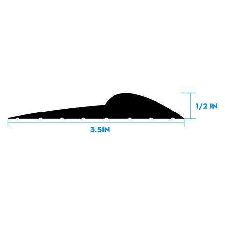 20Ft Weather Universal Garage Door Bottom Threshold Seal Strip DIY Weather Stripping Replacement,Not Include Sealant/Adhesive (Black) CloudBuyer