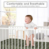 Sweet Jojo Designs 4-Piece Baby Crib Bedding Set (Boho Chic) for Boys or Girls, Infants/Nursery incl. Cotton Blanket, Fitted Sheet, Skirt, Diaper Stacker (Sage Green, Gender Neutral, Unisex Farmhouse) Sweet Jojo Designs