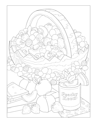 Creative Haven Happiness Is Homegrown: Fabulous Fruits & Vegetables Coloring Book; Produce from the Garden! (Adult Coloring Books: Food & Drink) Dover Publications