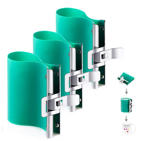WER 3d Sublimation Silicone Mug Wrap,11oz Cup Clamp Fixture for Transfer Printing Tumblers (3 Pack) WER
