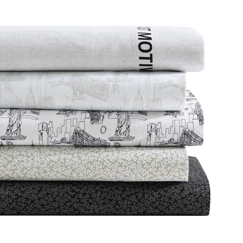 Kenneth Cole - Twin Sheet Set, Super Soft Wrinkle-Resistant Bedding with Bonus Pillowcases, Floral Home Decor, Oeko-Tex Certified (Chill Flowers Beige, Twin) Kenneth Cole