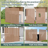 Trygoal Privacy Fence Screen Outdoor Freestanding Privacy Panel, 72" H×47" W HDPE Decorative Panels with Stand, Room/Garden Divider, Outdoor Privacy Screen for Patio,Deck, Balcony, Pool Trygoal