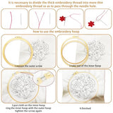 BEUNITONE 4 Set Embroidery Kit for Beginners, Blue Flower Cross Stitch Kits, Needlepoint Kits for Adults with Instructions and Full Kit, Classical Hand Embroidery Patterns for Cloth and Home Decor