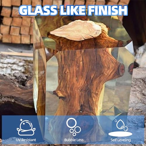 Shabebe Deep Pour Epoxy Resin 1.5 Gallon [2024 Upgrade], Up to 6" Pour Depths Epoxy Resin, Bubble Free & Super-Gloss Flow Casting Resin, UV Resistant Epoxy for Wood Table, River Table, Countertops Shabebe