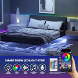 Kaelidra Queen Size Floating Bed Frame with Smart LED Lights, Heavy Duty Metal Platform Floating Bed Frame, No Box Spring Needed, Easy Assembly, Noise Free Kaelidra