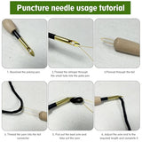 JOZYSH Punch Needle Embroidery Starter Kits for Beginners Cute Cartoon Animal Embroidery Hoops,Color Threads,Instructions and Needles,DIY Adults Embroidery (Fox)