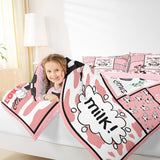 Feelyou Cow Bedding Set for Girls Boys Pink Milk Cow Comforter Set Cute Animal Comforter Room Decor Farmhouse Duvet Set Queen Size Quilt Boys Feelyou