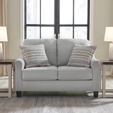 Signature Design by Ashley Adlai Casual Loveseat with 2 Toss Pillows, Light Gray Signature Design by Ashley