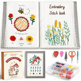 CYANFOUR 2026 New Embroidery Stitch Book Kit for Adults Beginners, Cross Stitch Kit with Step-by-Step Guide and Video, Threads and Needles, Portable Crafts Gift for Adults