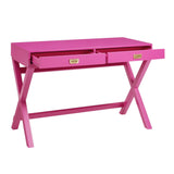 Linon PG138RSP01U Linon Home Decor Peggy Raspberry Pink Writing Desk Desk, Raspberry Pink, 44"W x 20"D x 30"H Linon