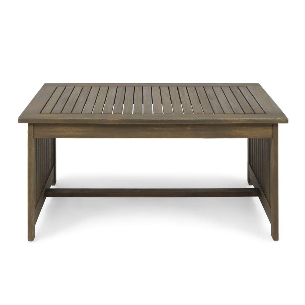 Christopher Knight Home Grace Outdoor Acacia Wood Coffee Table, Gray Finish Christopher Knight Home