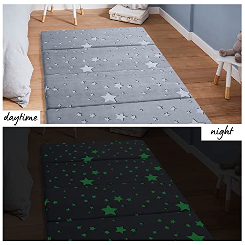 MeMoreCool Kids Floor Mattress, Play Mat Muscle Mat Large 6x4 FT, Thicken Foam Futon Mattress for Playroom, Foldable Sleeping Crawling Pad for Children’s Play Area MeMoreCool