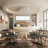 Tribesigns Square Dining Table Set of 4, 31.5" Farmhouse Dinner Table with Metal Base, Wood Kitchen Table for Dining Room, Small Space, Apartment, Rustic Brown & Black Tribesigns