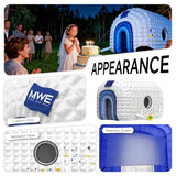 MWE Large Inflatable Nightclub 26x16x14Ft with Blower,Inflatable Party Tent Disco Cube, Air Cube House for Event Birthday Wedding Party,Quick Inflation and Storage Shelter (White, 26x16x14FT) MWE