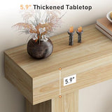 knoworld 63 Inch Long Console Table for Entryway, Farmhouse Wood Rectangular Sofa Table Behind Couch Table, Narrow Entryway Table for Living Room, Entrance, Hallway, Foyer, Easy Assembly (Natural) knoworld