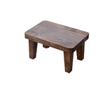 Tung wood step stool with non-slip rubber feet, small step stool for bedroom, kitchen and living room, load capacity up to 300 lbs, sturdy and durable, no assembly required TEMIREN
