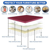 2026 Waterproof Sofa Dog Blanket (30"x70") Comfy Couch Sofa Mat for Pets with Anti-Slip Back, Universal Incontinence Lightweight Liner Pad for Furniture Car Picnic etc Durable Washable, Wine Red ZNSAYOTX