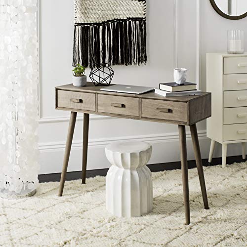 Safavieh Home Albus Mid-Century Modern Chocolate 3-drawer Console Table SAFAVIEH