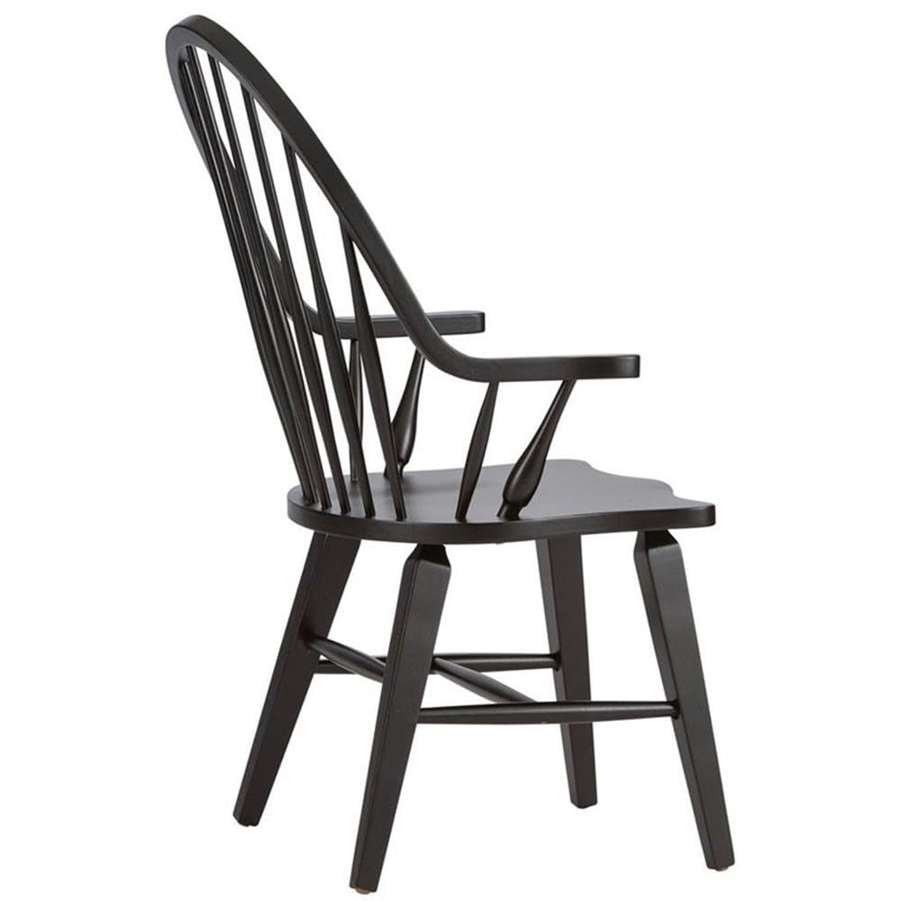 Liberty Furniture Industries Windsor Back Arm Chair, W25 x D25 x H41, Black Liberty