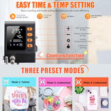 AKEYDIY Upgraded 8 in 1 Heat Press Machine for Tshirts 12''X15'' 360° Swing Away Shirt Press Machine for Sublimation Multifunctional Heat Transfer Machine Combo for DIY T-Shirts Cap & Mugs AKEYDIY