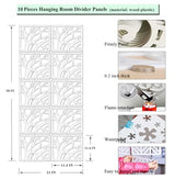 PKEPJ Hanging Room Divider Panels,10 Pieces Hanging Room Partition Wall Dividers Wood-Plastic Panel Screen DIY Room Office Home Decoration (White15) PKEPJ